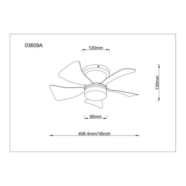 PLAFONSKI VENTILATOR LED HINES 03609A GLOBO LIGHTING - Image 7