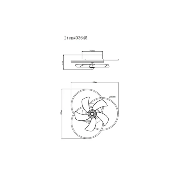PLAFONSKI VENTILATOR LED ALIA 03645 GLOBO LIGHTING - Image 12