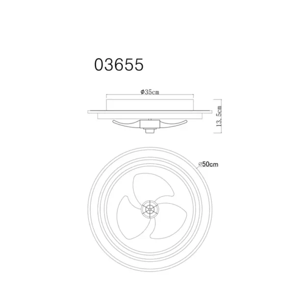 PLAFONSKI VENTILATOR LED BOZAN 03655 GLOBO LIGHTING - Image 7