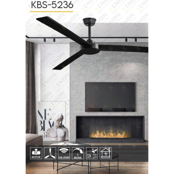 PLAFONSKI VENTILATOR KBS 5236 BK XENON LIGHT
