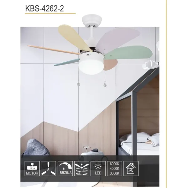 PLAFONSKI VENTILATOR KBS4262-2 XENON LIGHT