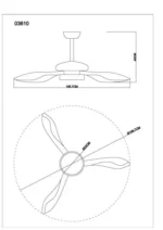 PLAFONSKI VENTILATOR RAMONA 03610 GLOBO - Slika 6