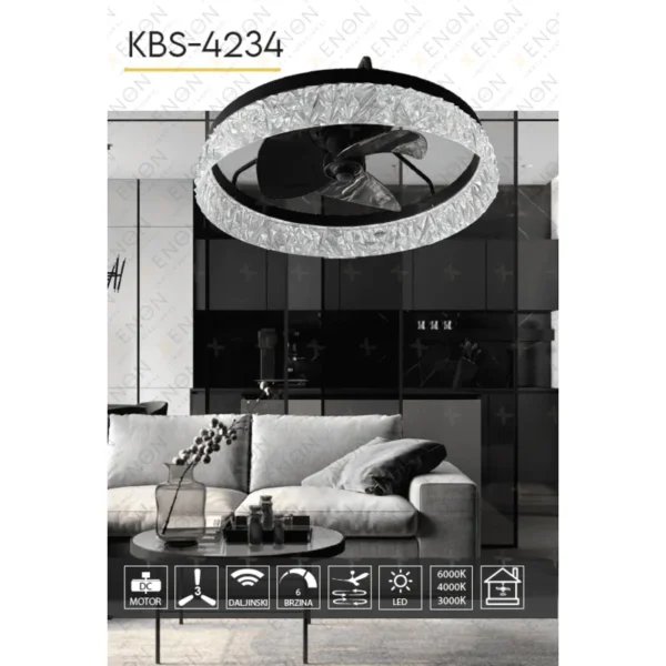 PLAFONSKI VENTILATOR LED KBS 4234 XENON LIGHT